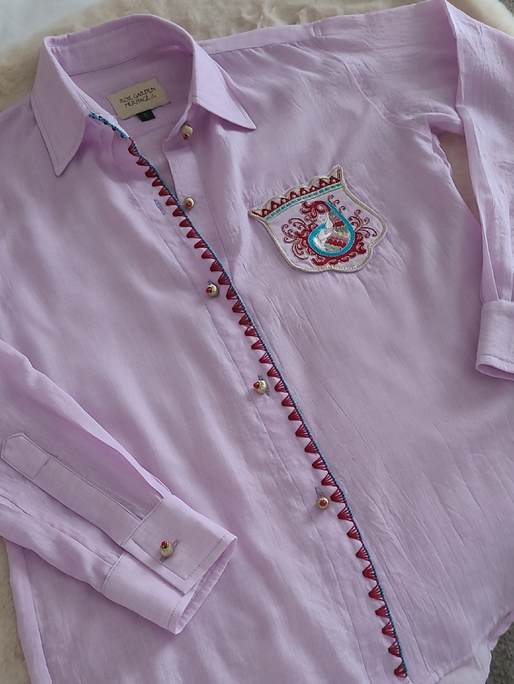 Fin Blouse In LILAC size Small - Picture 12 of 16